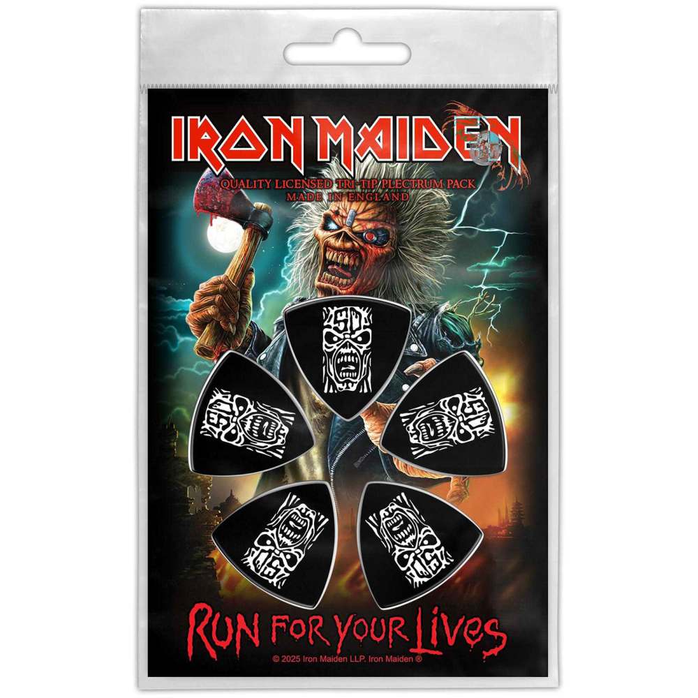 Iron Maiden - Run For Your Lives Plectrum - Black/White